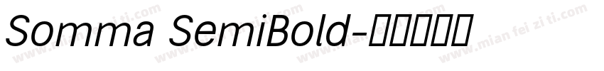 Somma SemiBold字体转换